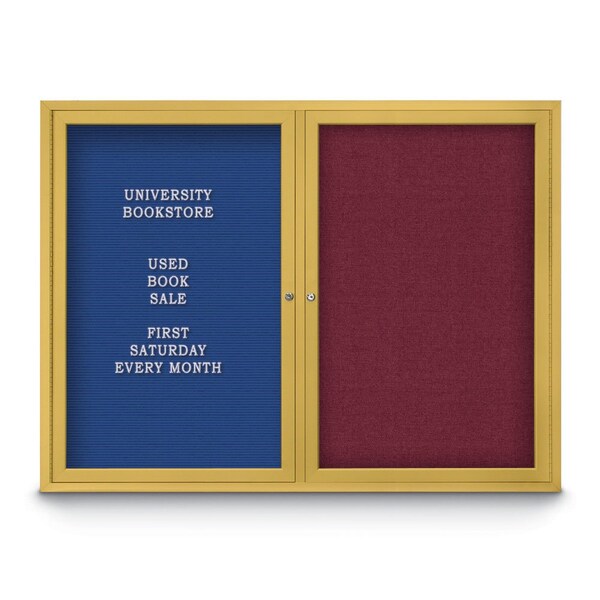 United Visual Products Corkboard, Cork Backing/Bronze, 42" x 32" UV4035-BRONZE-CORK - main